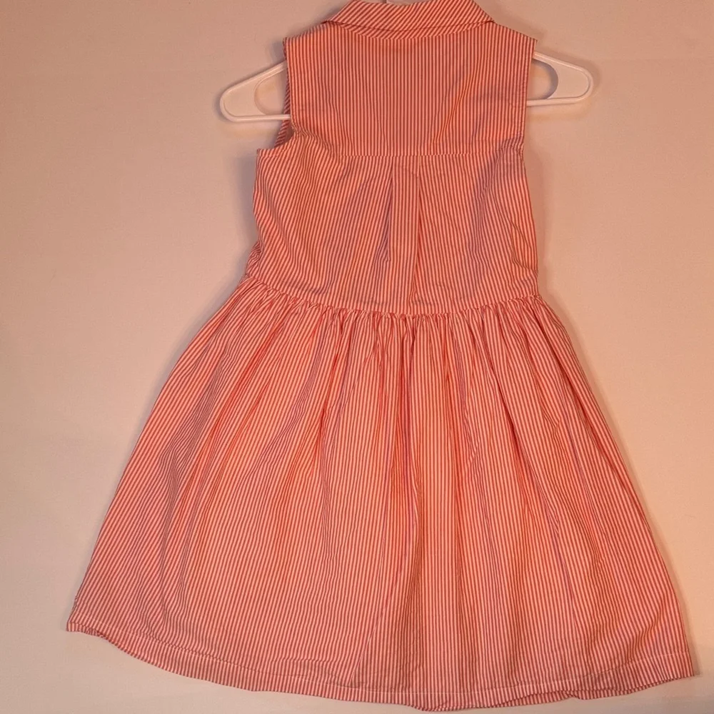 Striped Pink Sleeveless Kids Dress